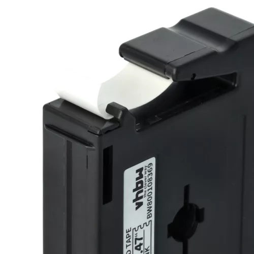 VHBW Label Tape Brother M-K231 replacement - 12 mm black-white