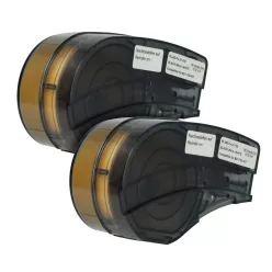   VHBW Label Tape Replacement for Brady M21-750-427 - 19.05 mm Black-White, Vinyl