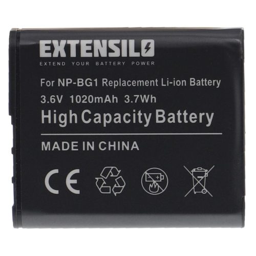 VHBW Sony NP-BG1, NP-FG1 Akku - 1020 mAh, 3,6 V, Li-Ion