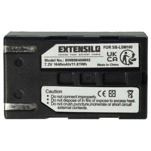 VHBW Samsung SB-LSM80, SB-LSM320, SB-LSM160 Akku - 1640 mAh, 7,2 V, Li-Ion