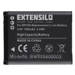   Samsung BP-70a, SLB-70A, BP70a, EA-BP70A akkumulátor - 700 mAh, 3,6 V, Li-Ion