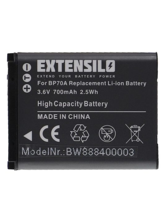 Samsung BP-70a, SLB-70A, BP70a, EA-BP70A akkumulátor - 700 mAh, 3,6 V, Li-Ion