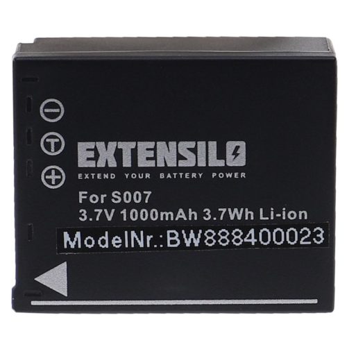 VHBW Panasonic CGA-S007E, CGA-S007A/B, CGA-S007, CGA-S007A/1B Akku - 1000 mAh, 3,7 V, Li-Ion