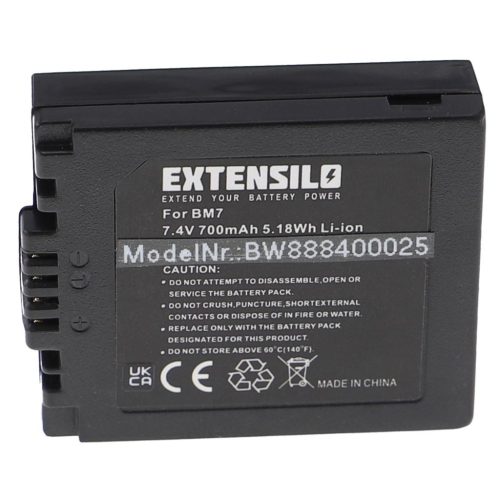 Panasonic CGA-S002A/1B, CGA-S002E/1B akkumulátor - 700 mAh, 7,4 V, Li-Ion