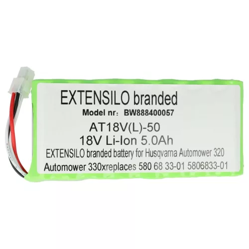 VHBW Husqvarna 580 68 33-01 Lawn Mower Battery Pack - 5000 mAh 18 V Li-Ion