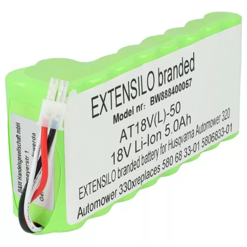VHBW Husqvarna 580 68 33-01 Lawn Mower Battery Pack - 5000 mAh 18 V Li-Ion