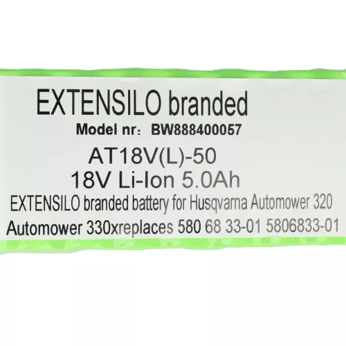 VHBW Husqvarna 580 68 33-01 Lawn Mower Battery Pack - 5000 mAh 18 V Li-Ion