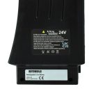VHBW E-Bike Akku 10 inr19/65-4 - 11,6 Ah 24 V Li-Ion, schwarz