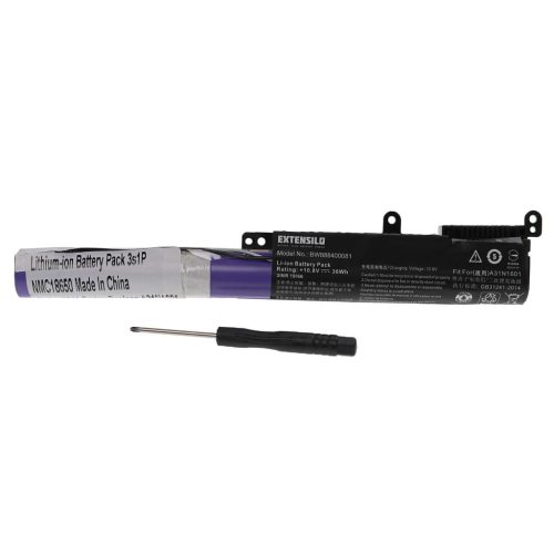 Notebook akkumulátor  Asus 0B110-00440000, 0B110-00440100, A31LP4Q - 2500 mAh 10,8 V Li-Ion