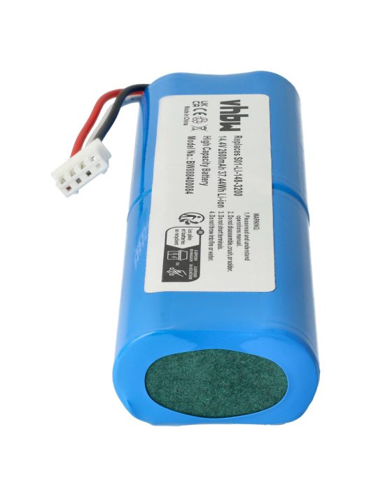 Akkumulátor Ecovacs S01-LI-148-2600, S01-LI-148-3400, S01-LI-148-3200 - 2600 mAh-hoz, 14,4 V, Li-Ion