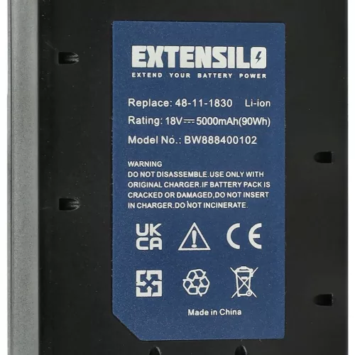 VHBW Electric Power Tool Battery Berner BBP 18, 175187 - 5000 mAh, 18 V, Li-Ion Battery