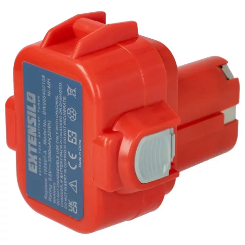 VHBW Electric Power Tool Battery for Makita 192321-5, 192404-1, 192019-4, 192534-8 - 3300 mAh, 9.6 V, NiMH
