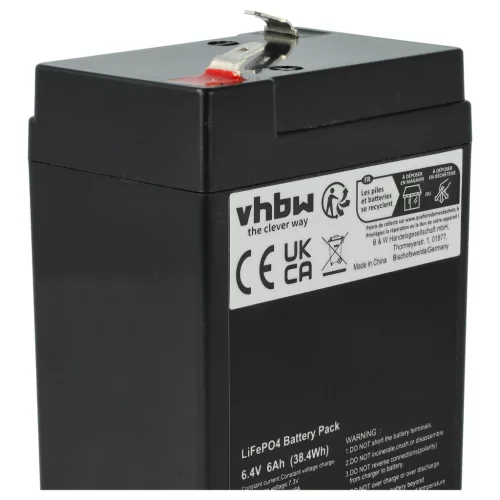 VHBW Bordakku - 6 Ah 6,4 V LiFePO4