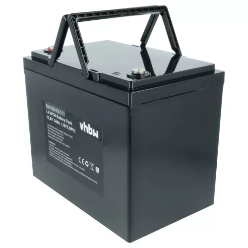 VHBW Built-in Battery for Caravan, Boat, Motorhomes, Solar Systems - 84 Ah 12.8 V LiFePO4