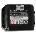 VHBW Electric Power Tool Battery for Makita BL1415G, BL1413G, 196375-4, BL1411G - 4000 mAh, 14.4 V, Li-Ion