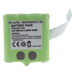   VHBW Radioakku für BATT8R, KEBT072A, KEBT-072-A - 600 mAh 4,8 V NiMH