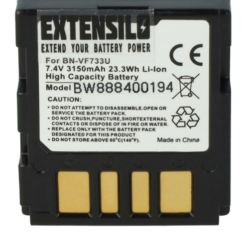 Videokamera akkumulátor JVC BN-VF714, BN-VF707US, BN-VF707, BN-VF707U - 3150 mAh 7,4 V Li-Ion