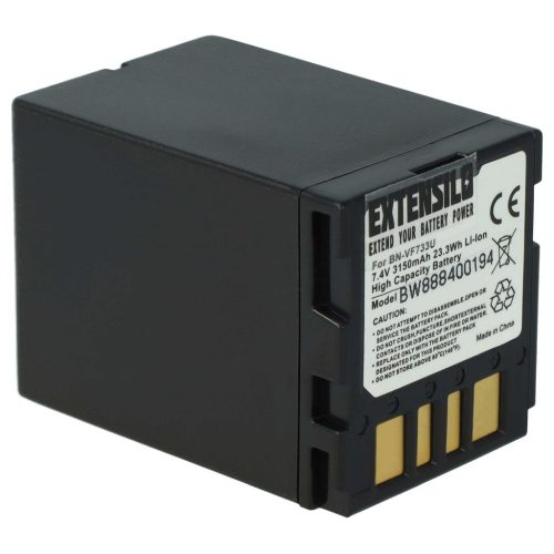Videokamera akkumulátor JVC BN-VF714, BN-VF707US, BN-VF707, BN-VF707U - 3150 mAh 7,4 V Li-Ion