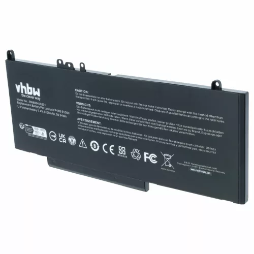 VHBW Notebook Battery 079VRK, 0G5M10, 1KY05, 0WYJC2, 451-BBLN, 451-BBLL - 8100 mAh 7.6 V Li-polymer