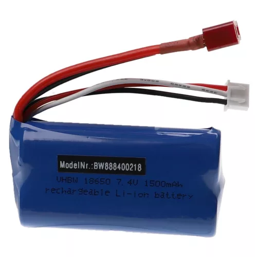VHBW Modellbau Werkzeug Akku Wltoys 12428 – 1500 mAh 7,4 V Li-Ion, Deans Stecker