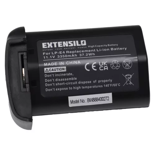 VHBW Canon LP-E4 Akku - 3350 mAh, 11,1 V, Li-Ion