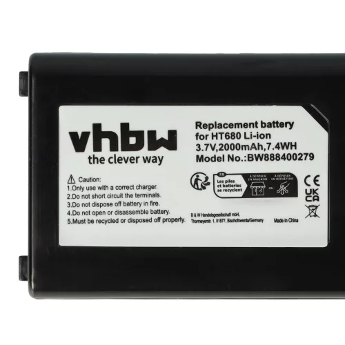 VHBW Mobilcomputerakku 1400-900001G, 1400-910005G, 1400-900005G - 2000 mAh 3,7 V Li-Ion