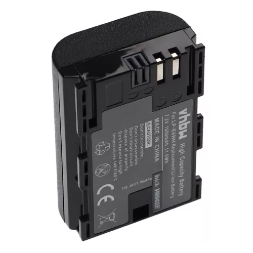 VHBW Canon LP-E6, LP-E6NH Akku - 1600 mAh, 7,2 V, Li-Ion