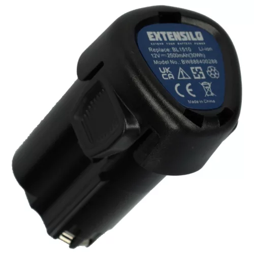 VHBW Akku für Elektrowerkzeuge Black & Decker BL1310, BL1110, BL1510, LB12 – 2500 mAh, 12 V, Li-Ion