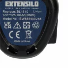 VHBW Akku für Elektrowerkzeuge Black & Decker BL1310, BL1110, BL1510, LB12 – 2500 mAh, 12 V, Li-Ion