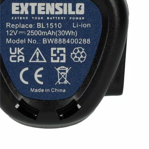VHBW Akku für Elektrowerkzeuge Black & Decker BL1310, BL1110, BL1510, LB12 – 2500 mAh, 12 V, Li-Ion