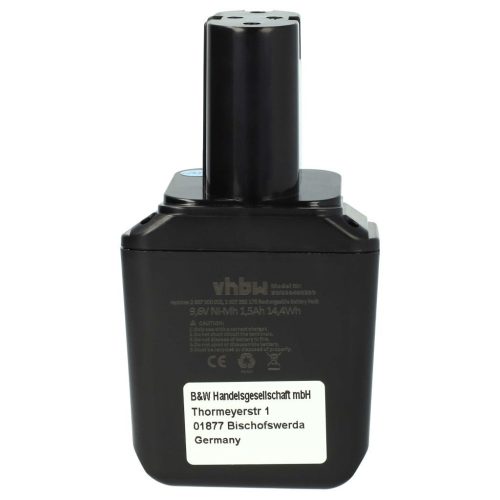 VHBW Battery Bosch 2607300002 / GSR 9.6VET / PSR 9.6V for drill and screwdriver - 9.6V, NiMH, 1500mAh