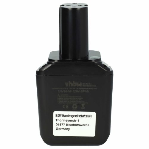 VHBW Elektromos kéziszerszámgép akkumulátor Bosch GSR 9.6V, GSB 9.6VE, PSR 9.6V csavarhúzókhoz