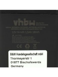   Elektromos kéziszerszámgép akkumulátor Bosch GBM 12VE, ORGAPACK OR-T50, Signode BHC2300 eszközökhöz - 12V, Ni-MH, 1500mAh