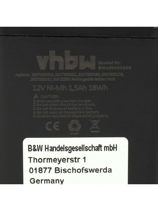 Elektromos kéziszerszámgép akkumulátor Bosch GBM 12VE, ORGAPACK OR-T50, Signode BHC2300 eszközökhöz - 12V, Ni-MH, 1500mAh