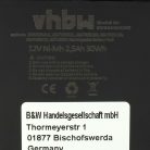 VHBW Elektromos kéziszerszámgép akkumulátor Bosch GBM 12VE, ORGAPACK OR-T50, Signode BHC2300 fúrókhoz és csavarozókhoz - 12V, Ni-MH, 2500mAh