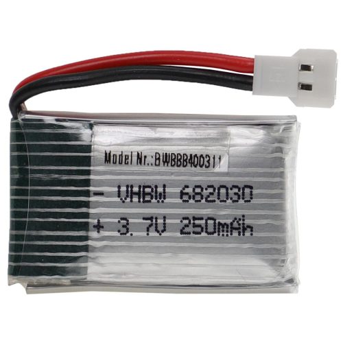VHBW Modellkészítő eszköz akkumulátor - 250 mAh 3,7 V Li-polimer, XH 2,54 2P