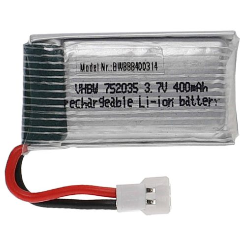 VHBW Model Maker Tool Battery - 400 mAh 3.7 V Li-Polymer, XH 2.54 2P