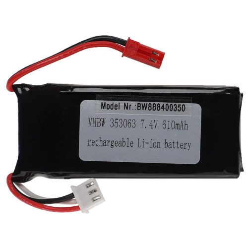 Modellkészítő eszköz akkumulátor - 610 mAh 7,4 V Li-polimer, BEC