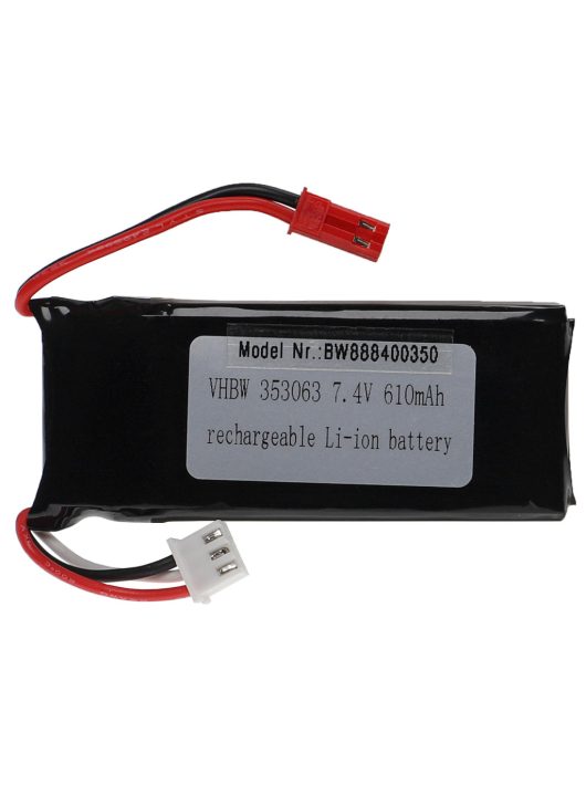 Modellkészítő eszköz akkumulátor - 610 mAh 7,4 V Li-polimer, BEC