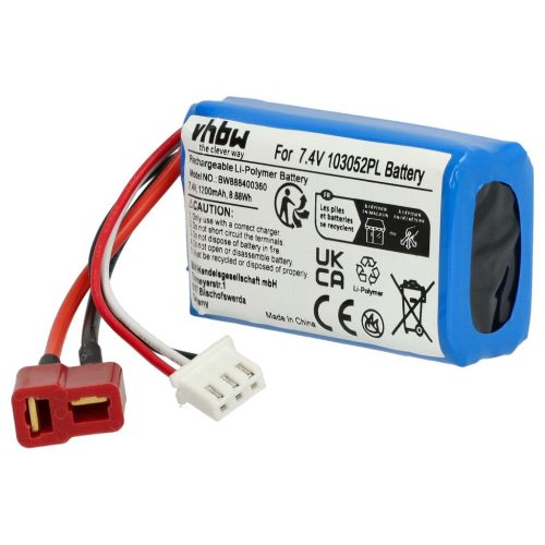 VHBW Model Maker Tool Battery - 1200 mAh 7.4 V Li-Polymer, T-System AWG16