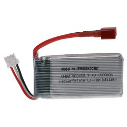   Modellkészítő eszköz akkumulátor - 1500 mAh 7,4 V Li-polimer, T-dugó AWG16
