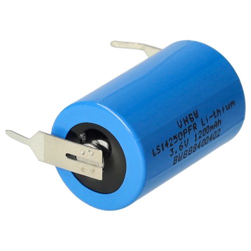 VHBW 1/2 AA Battery LS14250PFR - 1200 mAh 3.6 V Li-SOCl2