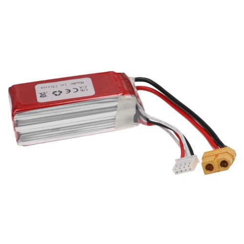 VHBW Battery Model Making 11.1V, Li-Polymer, 1200mAh, XT60 Connector, 73x31x15mm