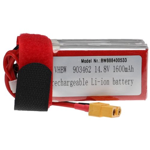 VHBW Modellkészítő eszköz akkumulátor - 1600 mAh 14,8 V Li-polimer, XT60