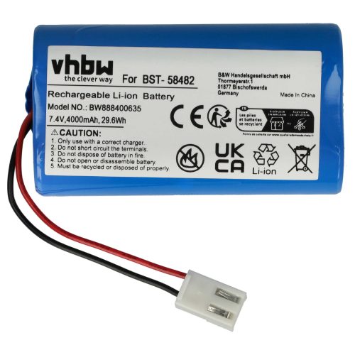 VHBW Pool cleaner Battery Bestway Flowclear Aquatronix - 4000 mAh 7.4 V Li-Ion