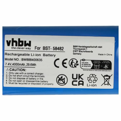 VHBW Pool cleaner Battery Bestway Flowclear Aquatronix - 4000 mAh 7.4 V Li-Ion