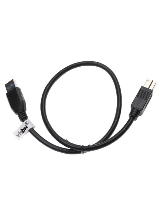 USB 3.0 B Típusú Adatkábel, 50 cm, Fekete