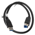 VHBW USB 3.0 Type B Data Cable, 50 cm, Black