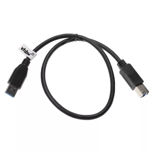 VHBW USB 3.0 Type B Data Cable, 50 cm, Black