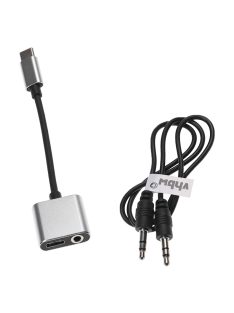   USB C Adapter 2 1-ben AUX, Huawei, Xiaomi, Motorola Jack Kábel